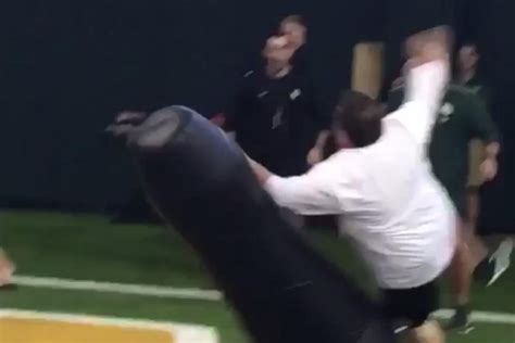 baylor coach races tackling dummy|Flashback: Tackle dummy mows down Baylor staffer .